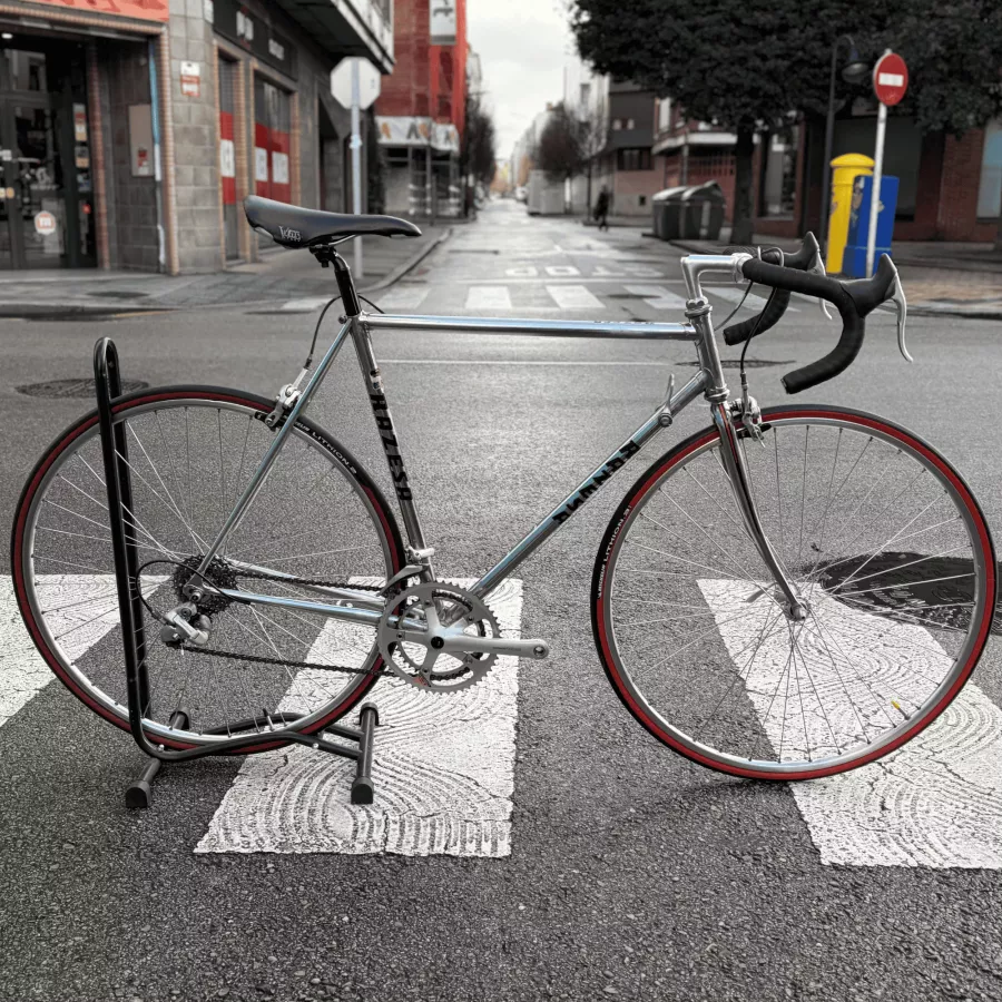 Razesa clásica cromada Shimano 105 2x7 | Sivila Bike